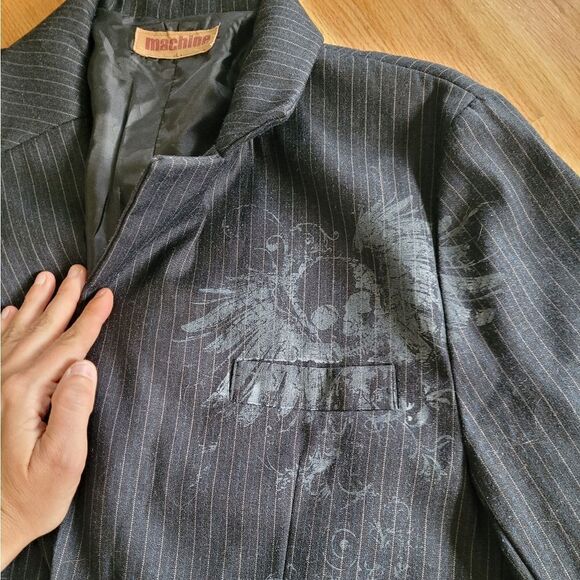 Machine Men’s Design Striped Blazer Large - Picture 2 of 12
